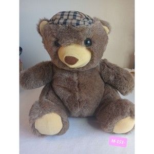 Dakin 1984 Arthur 14”Inc Teddy Bear Tartan Plaid Hat Stuffed Animal Plush